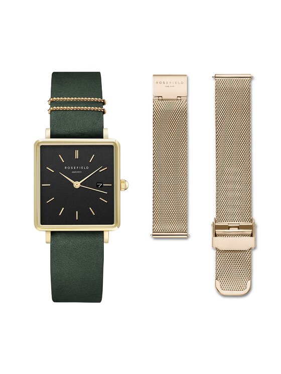 Rosefield Rosefield Zegarek Boxy Zielony