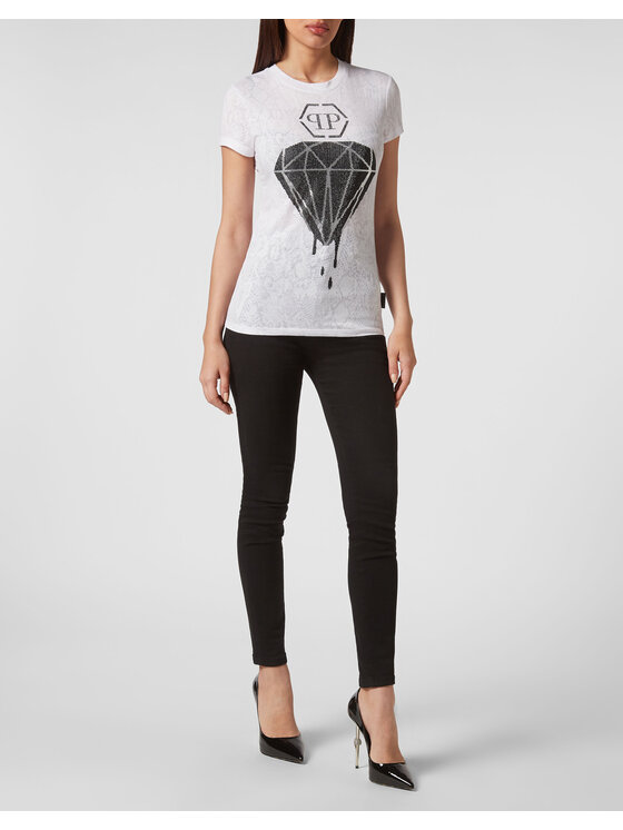 PHILIPP PLEIN PHILIPP PLEIN T-Shirt 3241 Biały Regular Fit