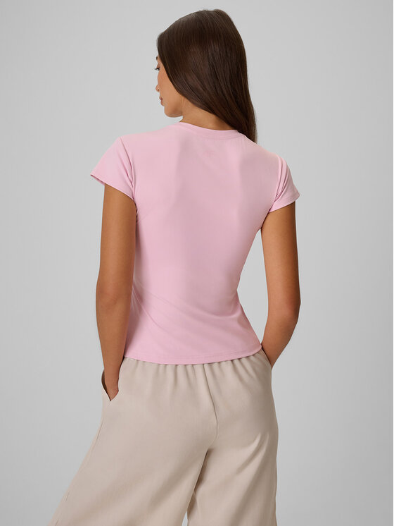 4F 4F T-Shirt COMMERCIAL Różowy jasny Slim Fit