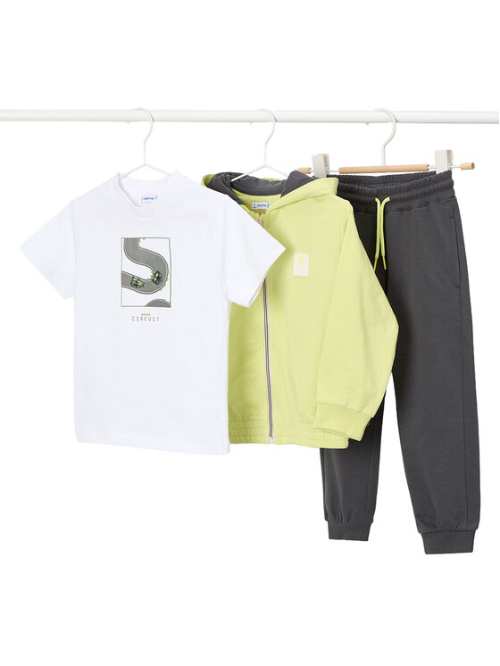 Mayoral Mayoral Set T-Shirt, Sweatshirt und Hose 3884 Gelb Regular Fit