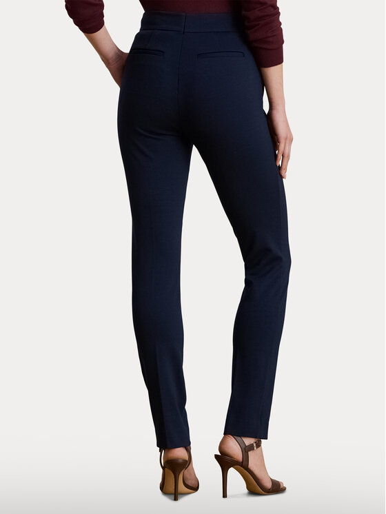 LAUREN RALPH LAUREN LAUREN RALPH LAUREN Hlače iz tkanine 200980023002 Mornarsko modra Straight Fit