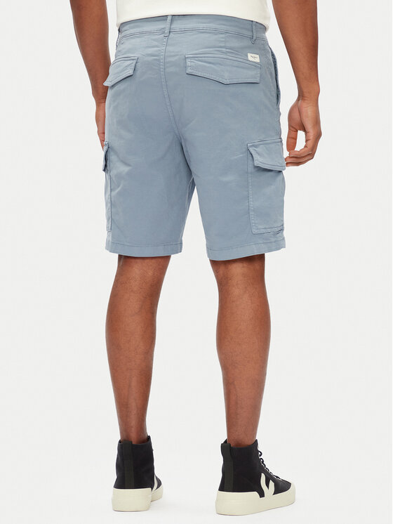 Pepe Jeans Pepe Jeans Bavlnené šortky Seasonal PM801179 Modrá Regular Fit