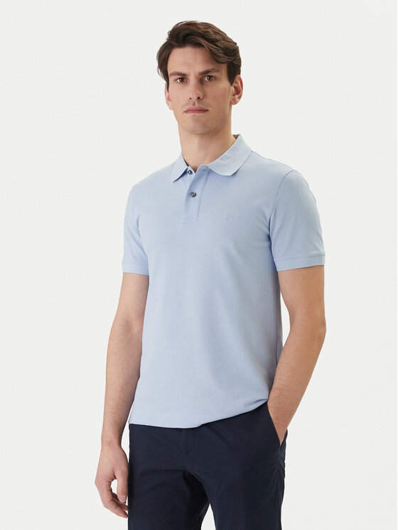 BOSS BOSS Polo Pallas 50553564 Gaiši zils Regular Fit