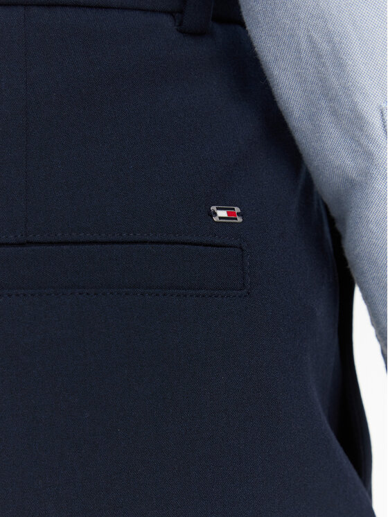 Tommy Hilfiger Tommy Hilfiger Pantaloni chino WW0WW44793 Bleumarin Tapered Fit