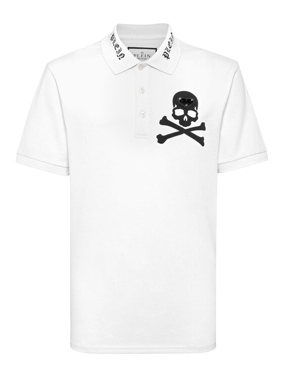 PHILIPP PLEIN PHILIPP PLEIN Polokošeľa 25563 Biela Slim Fit