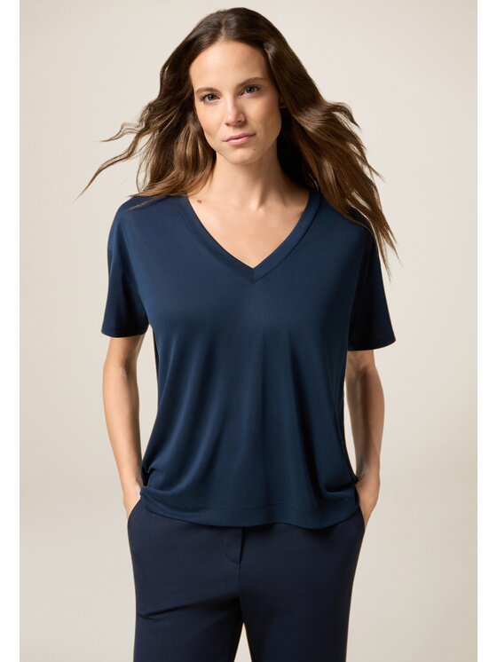 Oltre Oltre T-shirt G304J004204N034 Blu Over Fit