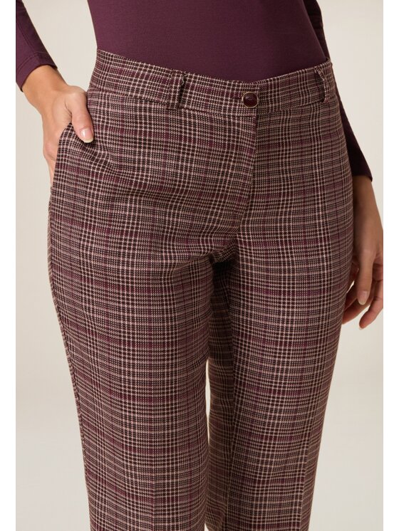 Oltre Oltre Pantaloni di tessuto P00CR009160N0Z6 Bordeaux Regular Fit