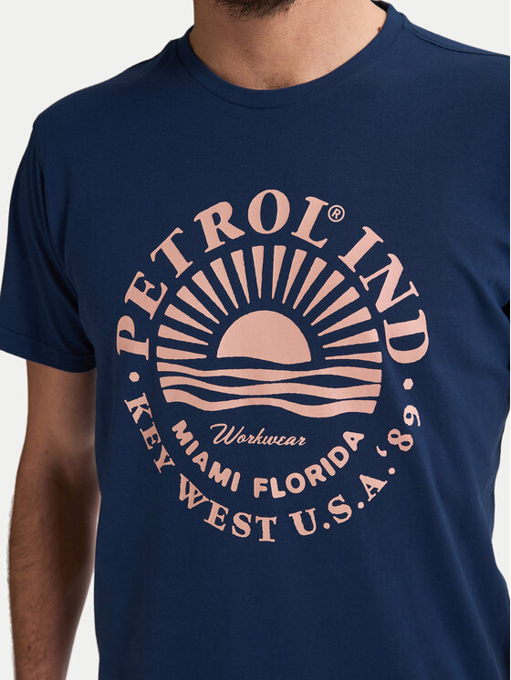 Petrol Industries Petrol Industries T-Shirt M-1050-TSR127 Tmavomodrá Regular Fit