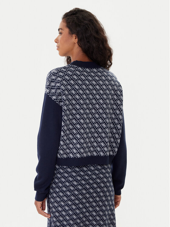 Guess Guess Rollkragenpullover W5BR23 Z3JD2 Dunkelblau Relaxed Fit