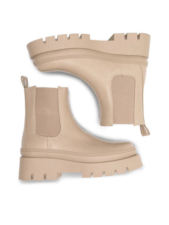 DeeZee DeeZee Kotníková obuv s elastickým prvkem LARA H230208-1 Béžová