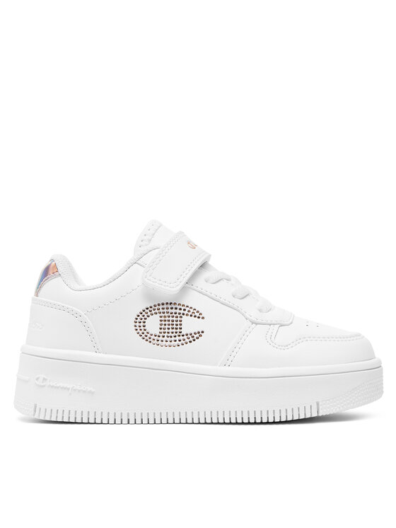 Champion Champion Sneakersy Rebound Platform Glitter G Ps Low Cut Shoe S32830-CHA-WW008 Bílá
