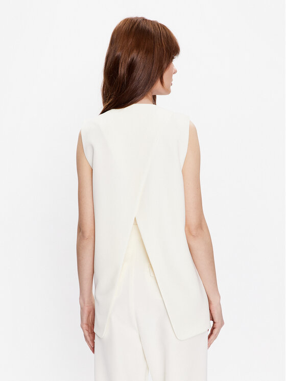 Custommade Custommade Γιλέκο Elena 999425848 Εκρού Regular Fit