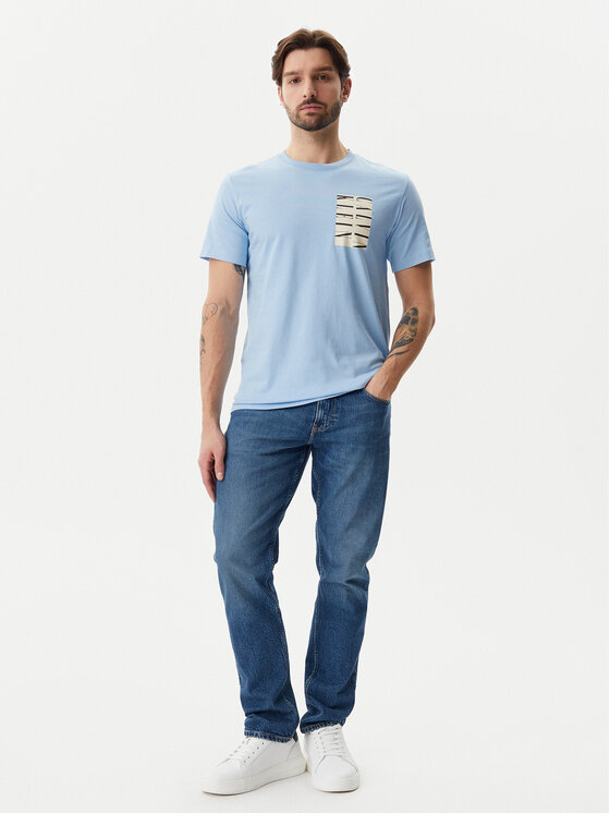 Calvin Klein Jeans Calvin Klein Jeans T-shirt Serif Box Graphic J30J327474 Svijetloplava Regular Fit