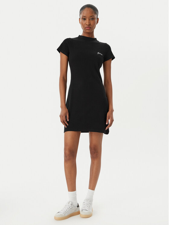 Guess Guess Kasdieninė suknelė V6RK06 K8RT2 Juoda Slim Fit