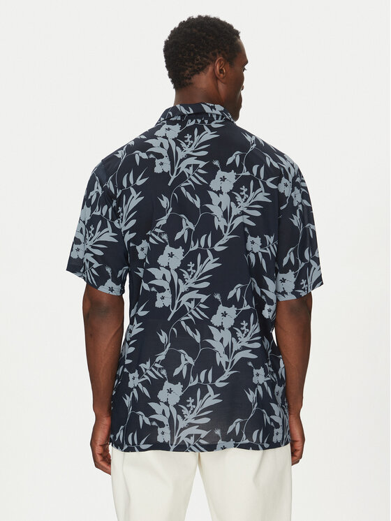 Tommy Hilfiger Tommy Hilfiger Hemd Bowling Shirt Print UM0UM03227 Dunkelblau Regular Fit