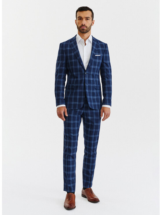 Pako Lorente Pako Lorente Spodnie garniturowe P23SF-6G-028 Granatowy Slim Fit