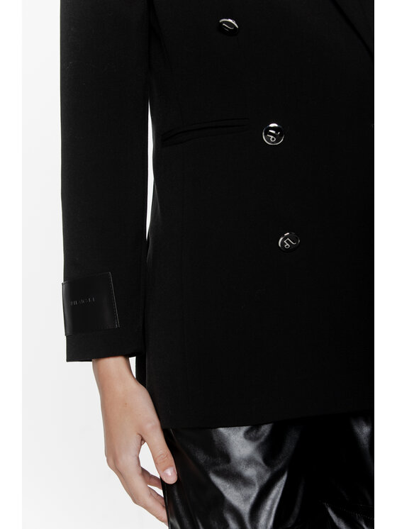 Pilawski Pilawski Marynarka MARYNARKA CZARNA DWURZĘDOWA DAMSKA Czarny Slim Fit