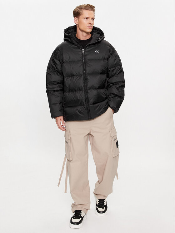 Calvin Klein Jeans Calvin Klein Jeans Μπουφάν πουπουλένιο J30J324077 Μαύρο Relaxed Fit