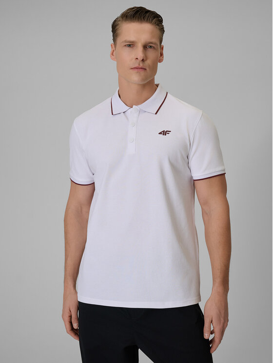4F 4F Polo COMMERCIAL 12 Biały Regular Fit