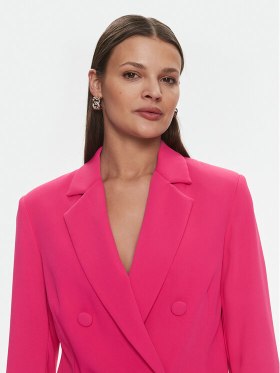 Silvian Heach Silvian Heach Marynarka Trefy GPP24328GC Różowy Regular Fit