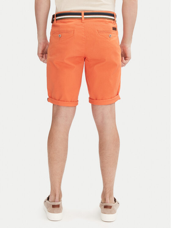 INDICODE INDICODE Bavlnené šortky Royce 70-039 Oranžová Slim Fit