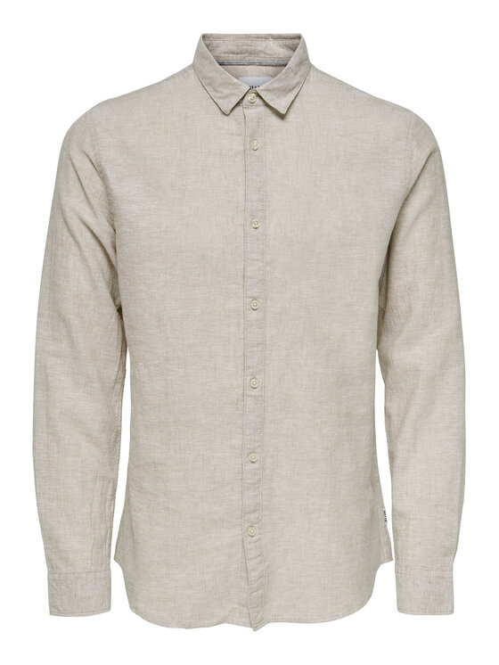 Only & Sons Only & Sons Särk Caiden 22012321 Beež Slim Fit