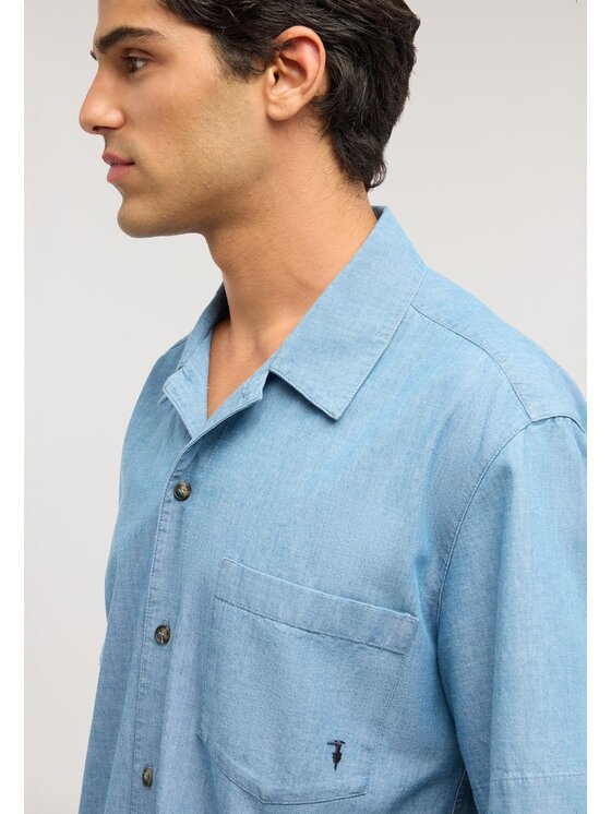 Trussardi Trussardi Camicia 54058000037N0DJ Turchese Regular Fit