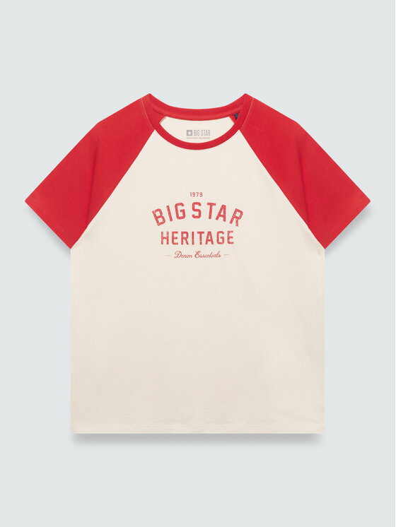 BIG STAR BIG STAR T-Shirt HERRI Czerwony Basic Fit