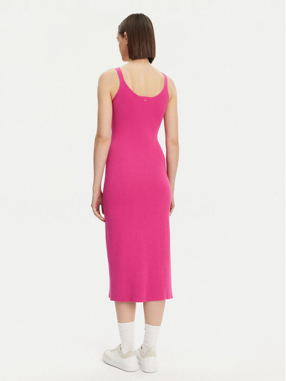 Lacoste Lacoste Vestito di maglia EF9270 Rosa Slim Fit