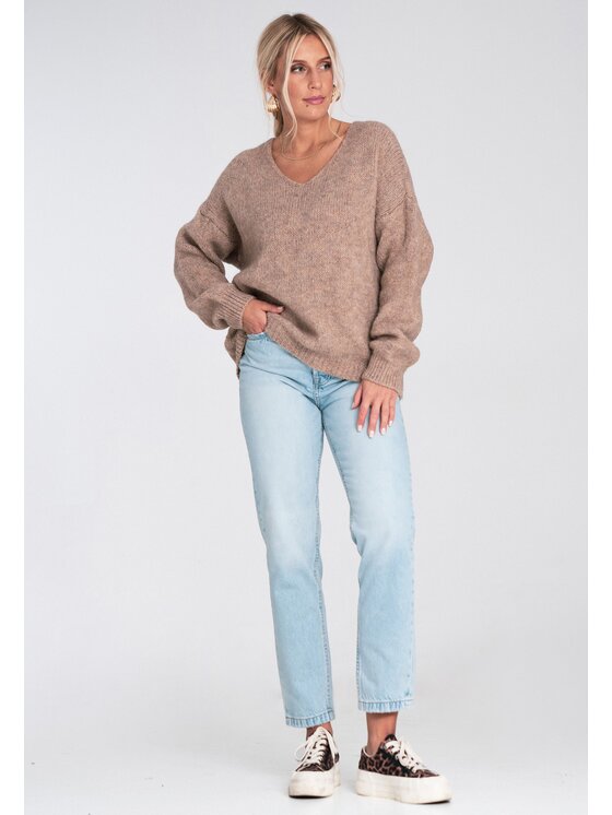 FIGL FIGL Svetr M1236 Béžová Regular Fit