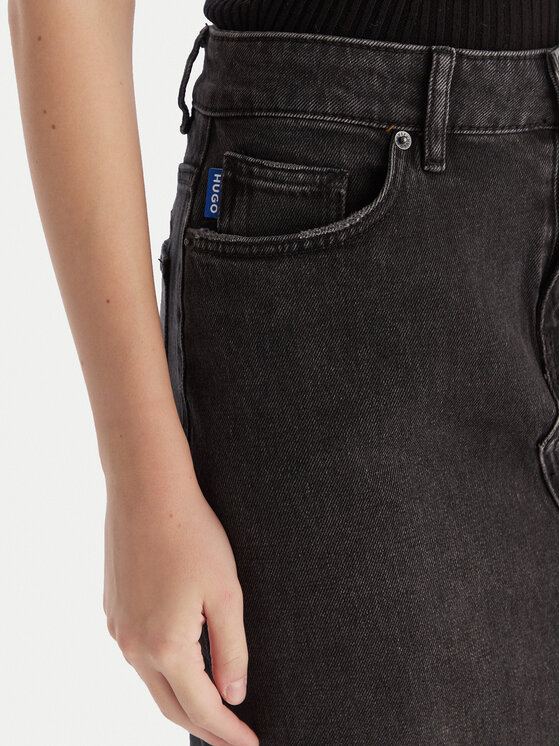 HUGO HUGO Fustă de blugi Goja_B 50546327 Negru Regular Fit