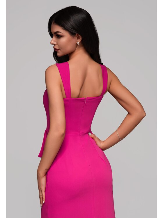 Ombre Ombre Sukienka wieczorowa LA-OM-DLR121 Różowy Regular Fit