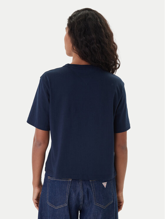 Tommy Jeans Tommy Jeans T-shirt Badge DW0DW22202 Tamnoplava Boxy Fit