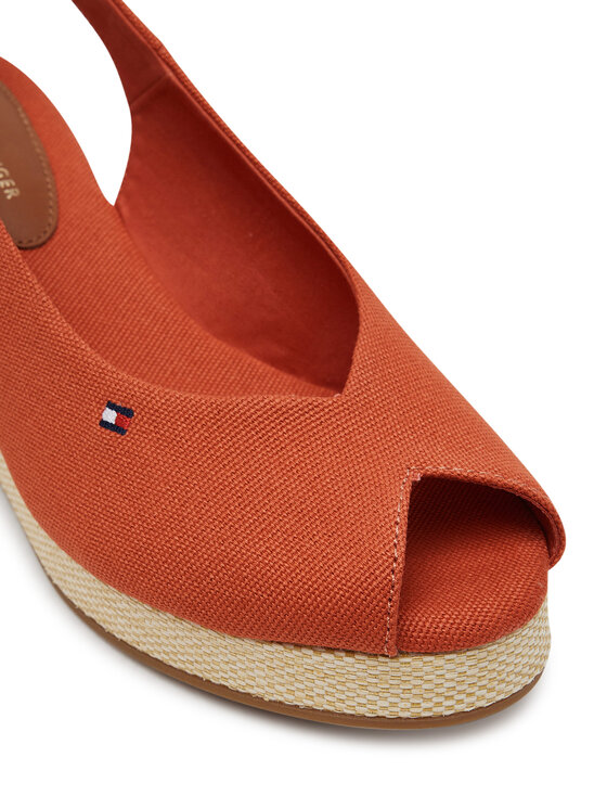 Tommy Hilfiger Tommy Hilfiger Espadrile Flag Mid Wedge Espad Slingback FW0FW08595 Oranžna