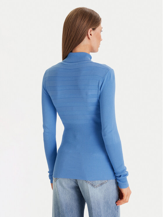 Morgan Morgan Rollkragenpullover 132-MENTOS.M Blau Slim Fit