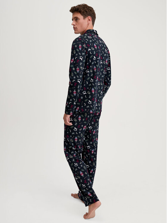 Calida Calida Pyžamo 41784 Tmavomodrá Regular Fit