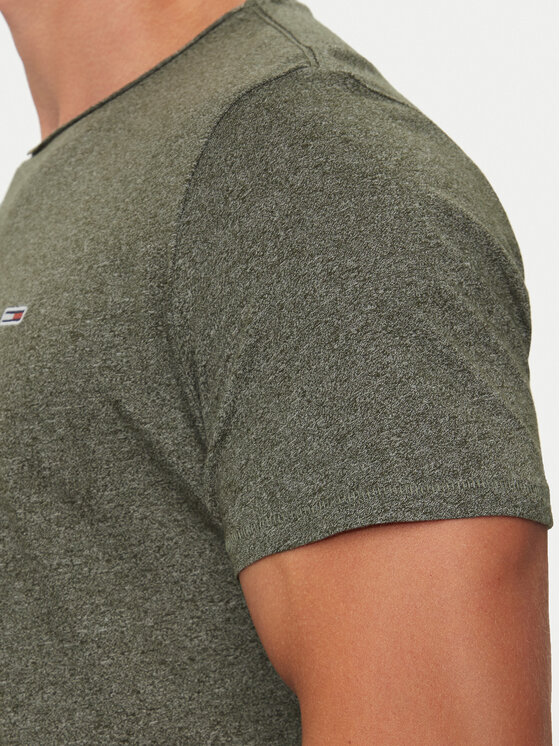 Tommy Jeans Tommy Jeans T-shirt Jaspe DM0DM09586 Kaki Slim Fit