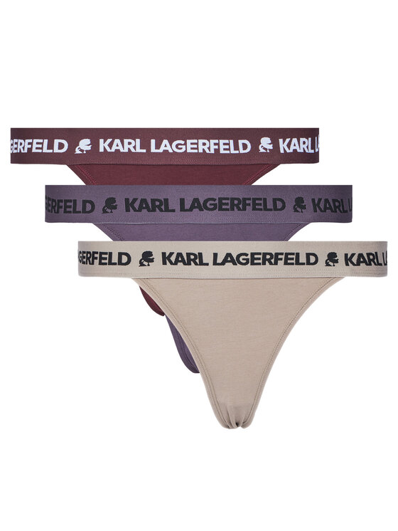 KARL LAGERFELD KARL LAGERFELD Комплект 3 чифта бикини бразилиана A1W47159 Цветен