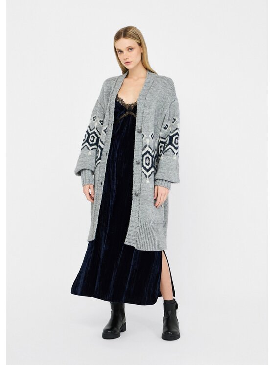 Liu Jo Liu Jo Cardigan CF5178MA657C3770 Grigio Regular Fit