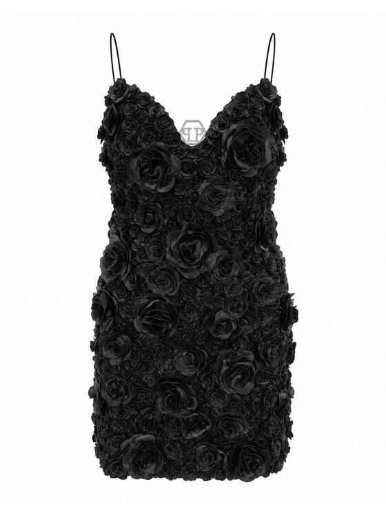 PHILIPP PLEIN PHILIPP PLEIN Večerné šaty 31182 Čierna Fitted Fit