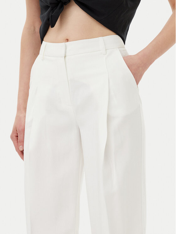 Silvian Heach Silvian Heach Hlače Nieva GPP25374PA Bijela Wide Leg