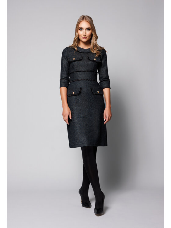 Kasia Zapała Kasia Zapała Sukienka koktajlowa Sukienka Carlotta Zielony Slim Fit