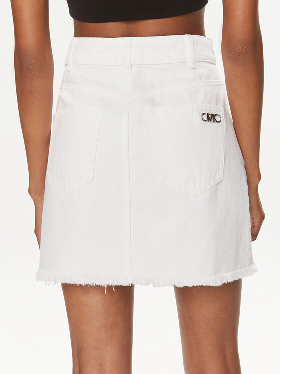 MICHAEL Michael Kors MICHAEL Michael Kors Džínsová sukňa MS470CO80V Biela Slim Fit