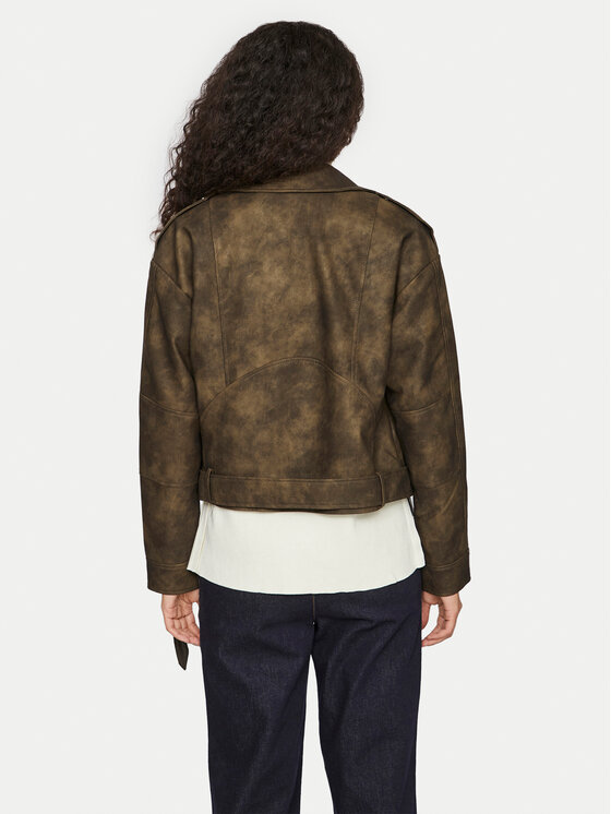 Vila Vila Giacca in similpelle Line 14102785 Marrone Regular Fit