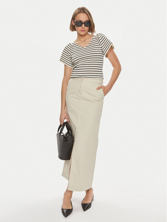 JJXX JJXX Maxi szoknya Maddy 12253013 Ekru Regular Fit