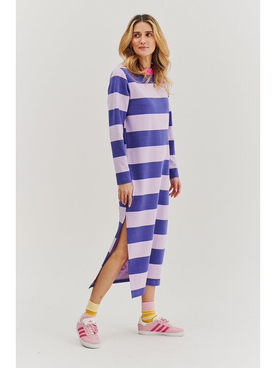 NAOKO NAOKO Úpletové šaty First Light Fialová Regular Fit