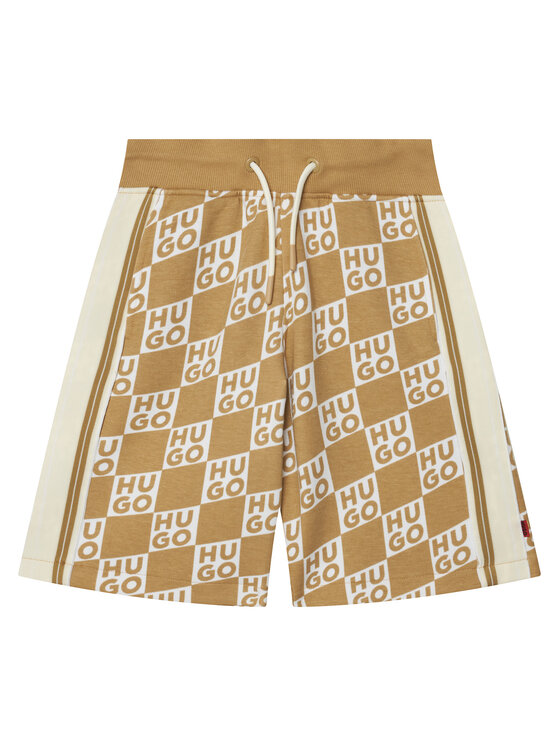HUGO Pantaloni scurți sport G00999 S Bej Regular Fit