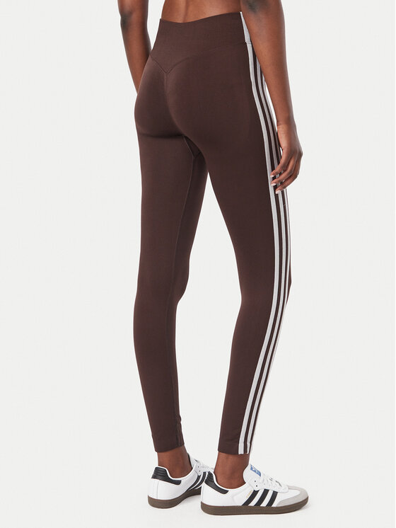 adidas adidas Legginsy Essentials 3-Stripes Seamless Tights KZ4101 Brązowy Slim Fit
