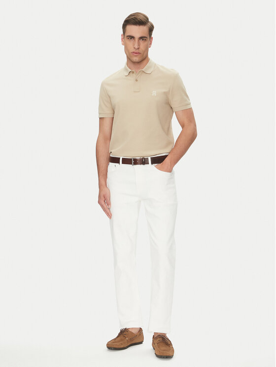 Tommy Hilfiger Tommy Hilfiger Polo särk MW0MW33167 Beež Regular Fit