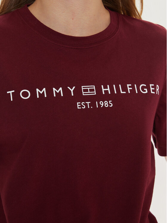 Tommy Hilfiger Tommy Hilfiger T-särk WW0WW40276 Bordoopunane Regular Fit